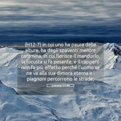Picture 05 - Ecclesiaste 12:5 RIV - (H12-7) in cui uno ha paura delle alture, ha - Bible Verse Picture