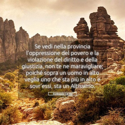 Picture 05 - Ecclesiaste 5:8 RIV - Se vedi nella provincia l’oppressione del - Bible Verse Picture