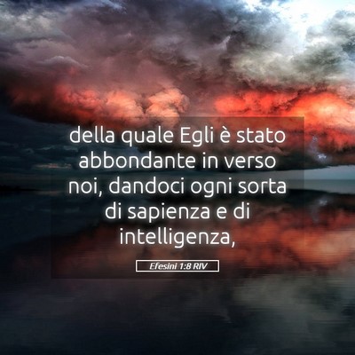 Picture 05 - Efesini 1:8 RIV - della quale Egli è stato abbondante in verso - Bible Verse Picture