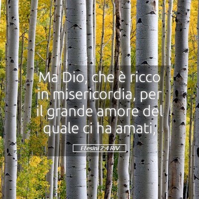 Picture 05 - Efesini 2:4 RIV - Ma Dio, che è ricco in misericordia, per il - Bible Verse Picture