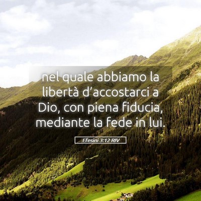 Picture 05 - Efesini 3:12 RIV - nel quale abbiamo la libertà d’accostarci a - Bible Verse Picture