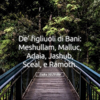 Picture 05 - Esdra 10:29 RIV - De’ figliuoli di Bani: Meshullam, Malluc, - Bible Verse Picture