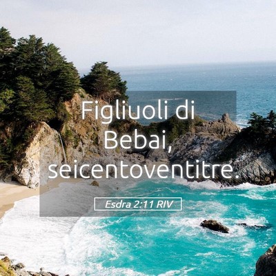 Picture 05 - Esdra 2:11 RIV - Figliuoli di Bebai, - Bible Verse Picture