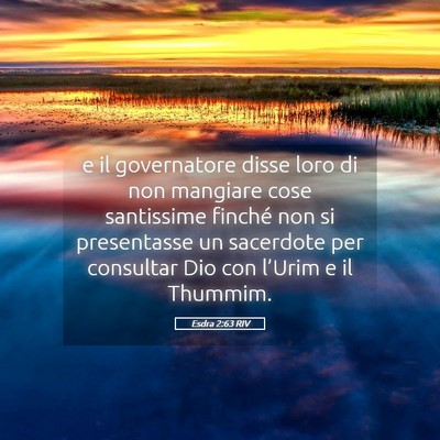 Picture 05 - Esdra 2:63 RIV - e il governatore disse loro di non mangiare cose - Bible Verse Picture