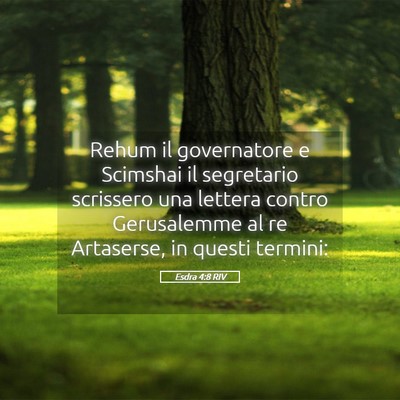 Picture 05 - Esdra 4:8 RIV - Rehum il governatore e Scimshai il segretario - Bible Verse Picture