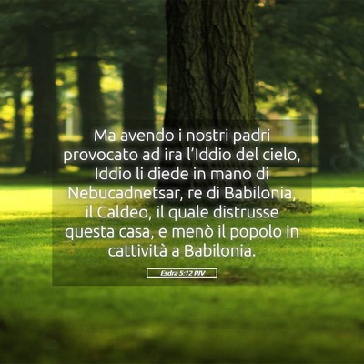 Picture 05 - Esdra 5:12 RIV - Ma avendo i nostri padri provocato ad ira - Bible Verse Picture