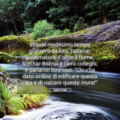Picture 05 - Esdra 5:3 RIV - In quel medesimo tempo giunsero da loro Tattenai, - Bible Verse Picture