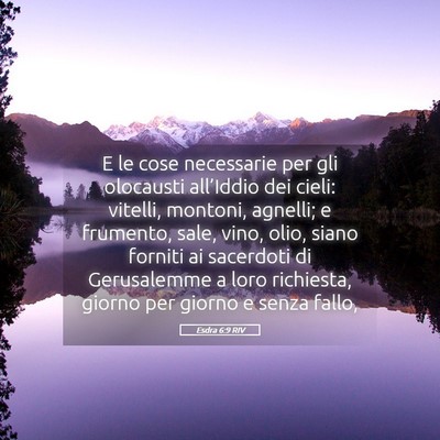 Picture 05 - Esdra 6:9 RIV - E le cose necessarie per gli olocausti - Bible Verse Picture
