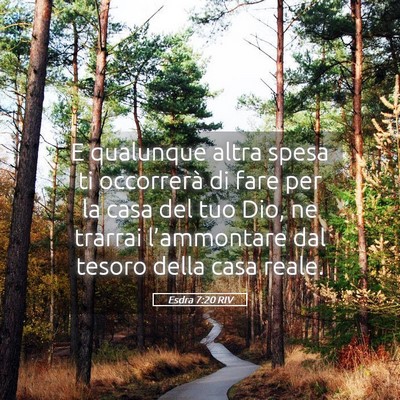 Picture 05 - Esdra 7:20 RIV - E qualunque altra spesa ti occorrerà di fare per - Bible Verse Picture