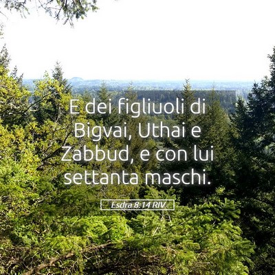 Picture 05 - Esdra 8:14 RIV - E dei figliuoli di Bigvai, Uthai e Zabbud, e con - Bible Verse Picture