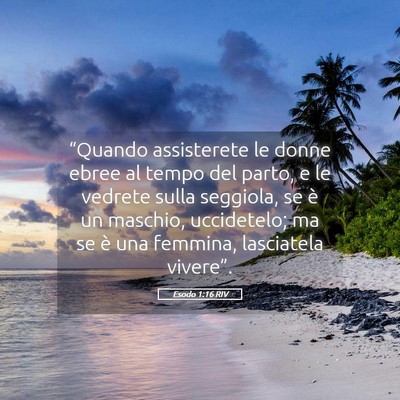 Picture 05 - Esodo 1:16 RIV - “Quando assisterete le donne ebree al tempo del - Bible Verse Picture