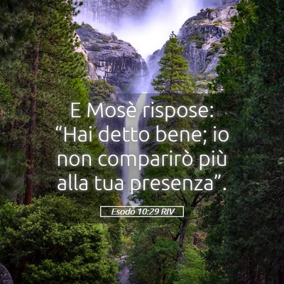 Picture 05 - Esodo 10:29 RIV - E Mosè rispose: “Hai detto bene; io non - Bible Verse Picture