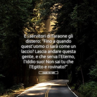 Picture 05 - Esodo 10:7 RIV - E i servitori di Faraone gli dissero: “Fino a - Bible Verse Picture