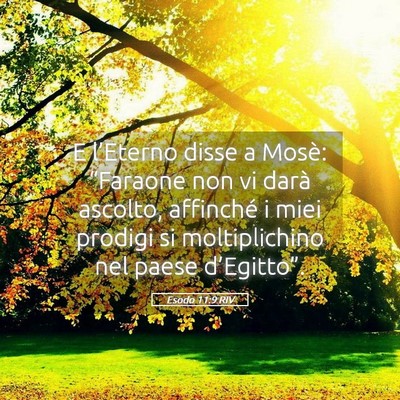 Picture 05 - Esodo 11:9 RIV - E l’Eterno disse a Mosè: “Faraone non vi - Bible Verse Picture