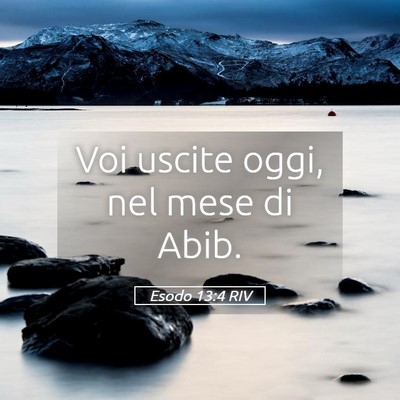 Picture 05 - Esodo 13:4 RIV - Voi uscite oggi, nel mese di - Bible Verse Picture