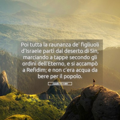 Picture 05 - Esodo 17:1 RIV - Poi tutta la raunanza de’ figliuoli d’Israele - Bible Verse Picture