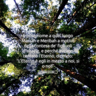 Picture 05 - Esodo 17:7 RIV - E pose nome a quel luogo Massah e Meribah a - Bible Verse Picture