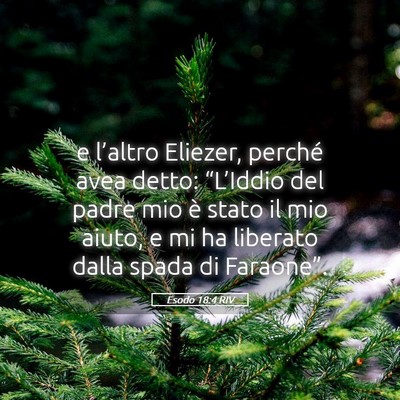 Picture 05 - Esodo 18:4 RIV - e l’altro Eliezer, perché avea detto: - Bible Verse Picture