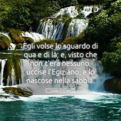 Picture 05 - Esodo 2:12 RIV - Egli volse lo sguardo di qua e di là; e, visto - Bible Verse Picture