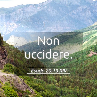 Picture 05 - Esodo 20:13 RIV - Non - Bible Verse Picture
