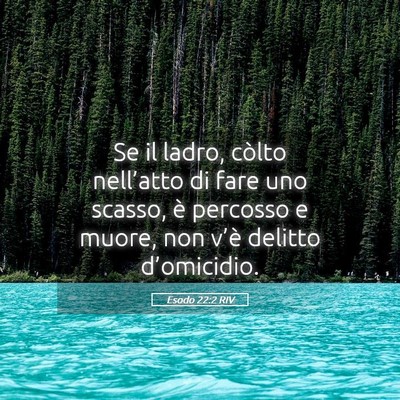 Picture 05 - Esodo 22:2 RIV - Se il ladro, còlto nell’atto di fare uno - Bible Verse Picture