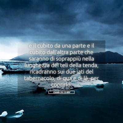 Picture 05 - Esodo 26:13 RIV - e il cubito da una parte e il cubito dall’altra - Bible Verse Picture