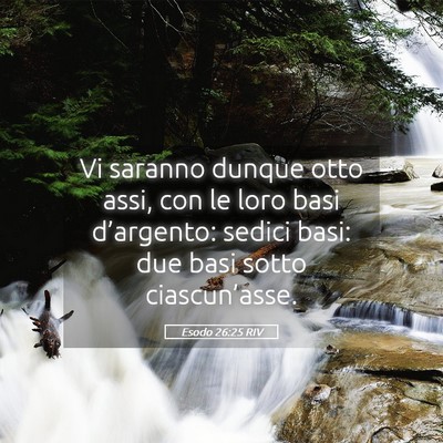 Picture 05 - Esodo 26:25 RIV - Vi saranno dunque otto assi, con le loro basi - Bible Verse Picture