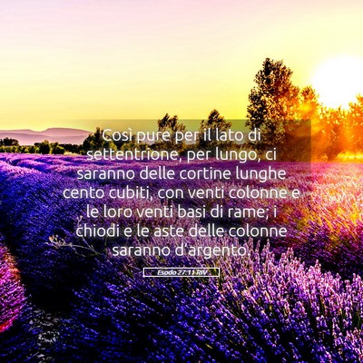 Picture 05 - Esodo 27:11 RIV - Così pure per il lato di settentrione, per - Bible Verse Picture