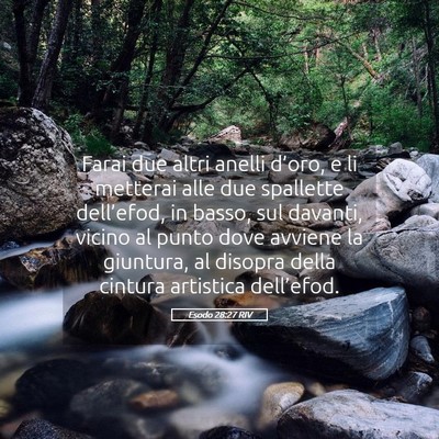 Picture 05 - Esodo 28:27 RIV - Farai due altri anelli d’oro, e li metterai - Bible Verse Picture