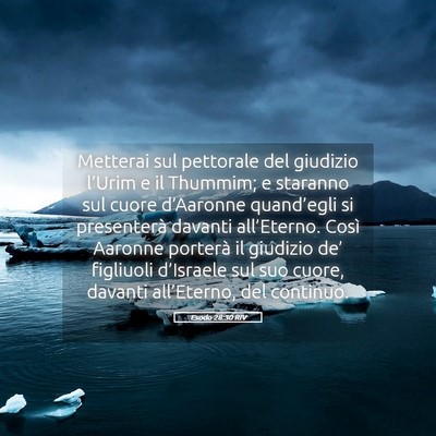 Picture 05 - Esodo 28:30 RIV - Metterai sul pettorale del giudizio l’Urim e il - Bible Verse Picture