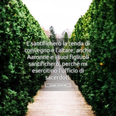 Picture 05 - Esodo 29:44 RIV - E santificherò la tenda di convegno e - Bible Verse Picture