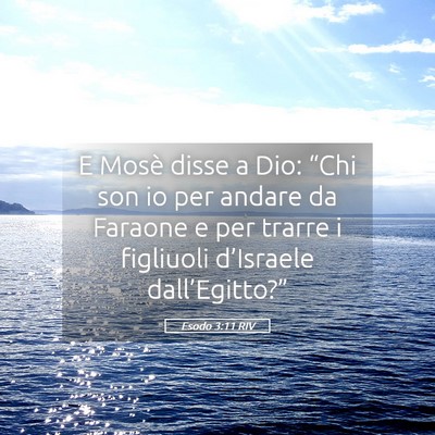 Picture 05 - Esodo 3:11 RIV - E Mosè disse a Dio: “Chi son io per andare da - Bible Verse Picture