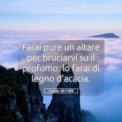 Picture 05 - Esodo 30:1 RIV - Farai pure un altare per bruciarvi su il profumo: - Bible Verse Picture