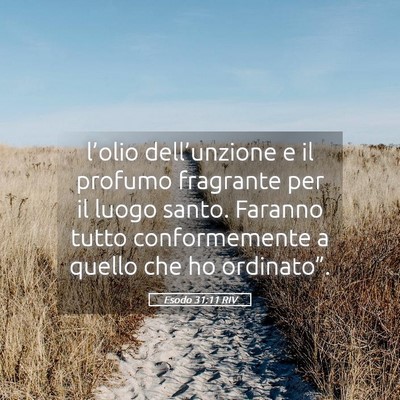 Picture 05 - Esodo 31:11 RIV - l’olio dell’unzione e il profumo fragrante - Bible Verse Picture