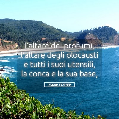 Picture 05 - Esodo 31:9 RIV - l’altare dei profumi, l’altare degli - Bible Verse Picture
