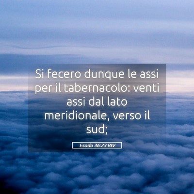 Picture 05 - Esodo 36:23 RIV - Si fecero dunque le assi per il tabernacolo: - Bible Verse Picture