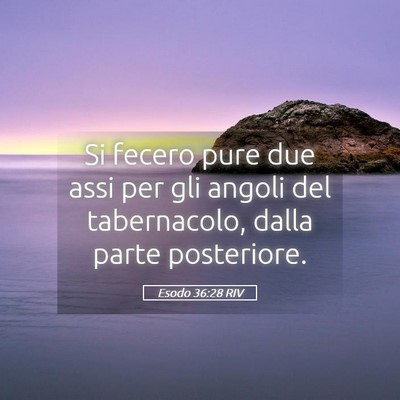 Picture 05 - Esodo 36:28 RIV - Si fecero pure due assi per gli angoli del - Bible Verse Picture