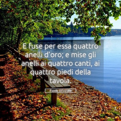 Picture 05 - Esodo 37:13 RIV - E fuse per essa quattro anelli d’oro; e mise - Bible Verse Picture