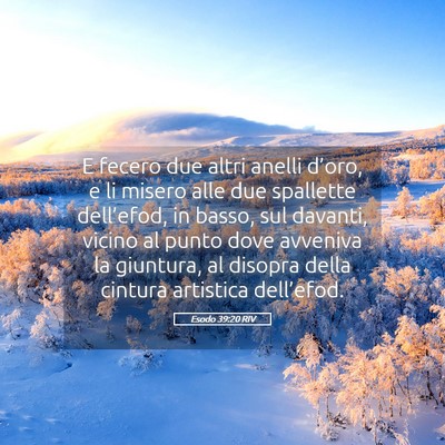 Picture 05 - Esodo 39:20 RIV - E fecero due altri anelli d’oro, e li misero - Bible Verse Picture