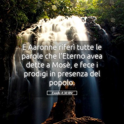 Picture 05 - Esodo 4:30 RIV - E Aaronne riferì tutte le parole che l’Eterno - Bible Verse Picture