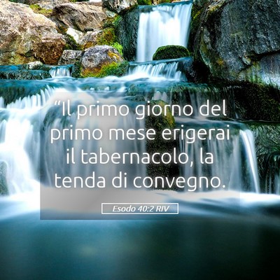 Picture 05 - Esodo 40:2 RIV - “Il primo giorno del primo mese erigerai il - Bible Verse Picture