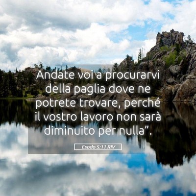 Picture 05 - Esodo 5:11 RIV - Andate voi a procurarvi della paglia dove ne - Bible Verse Picture
