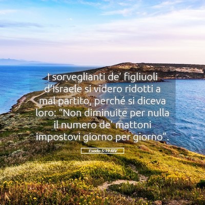 Picture 05 - Esodo 5:19 RIV - I sorveglianti de’ figliuoli d’Israele si - Bible Verse Picture