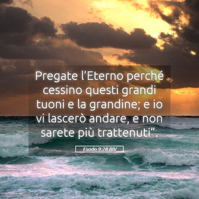 Picture 05 - Esodo 9:28 RIV - Pregate l’Eterno perché cessino questi grandi - Bible Verse Picture