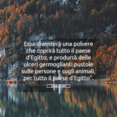 Picture 05 - Esodo 9:9 RIV - Essa diventerà una polvere che coprirà tutto il - Bible Verse Picture
