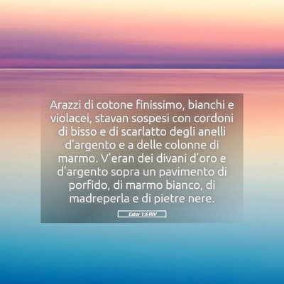 Picture 05 - Ester 1:6 RIV - Arazzi di cotone finissimo, bianchi e violacei, - Bible Verse Picture