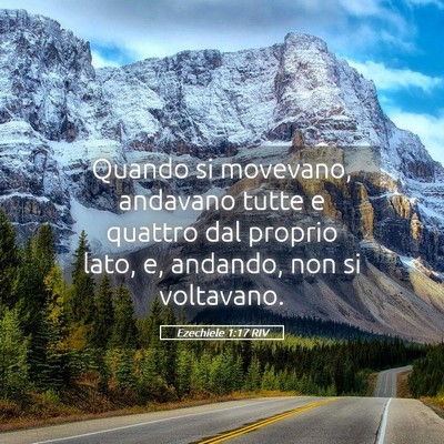Picture 05 - Ezechiele 1:17 RIV - Quando si movevano, andavano tutte e quattro dal - Bible Verse Picture
