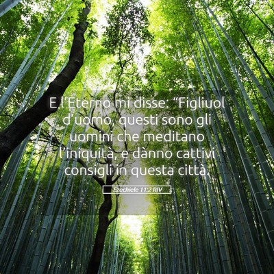 Picture 05 - Ezechiele 11:2 RIV - E l’Eterno mi disse: “Figliuol d’uomo, - Bible Verse Picture