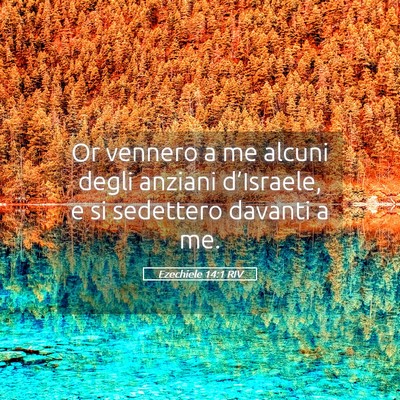 Picture 05 - Ezechiele 14:1 RIV - Or vennero a me alcuni degli anziani d’Israele, - Bible Verse Picture