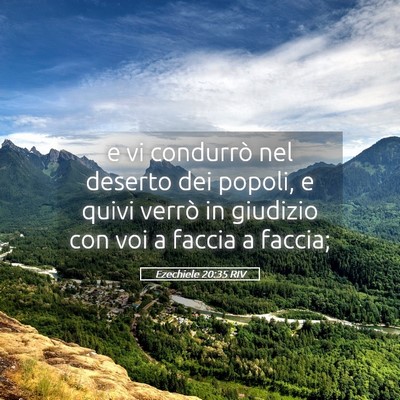 Picture 05 - Ezechiele 20:35 RIV - e vi condurrò nel deserto dei popoli, e quivi - Bible Verse Picture